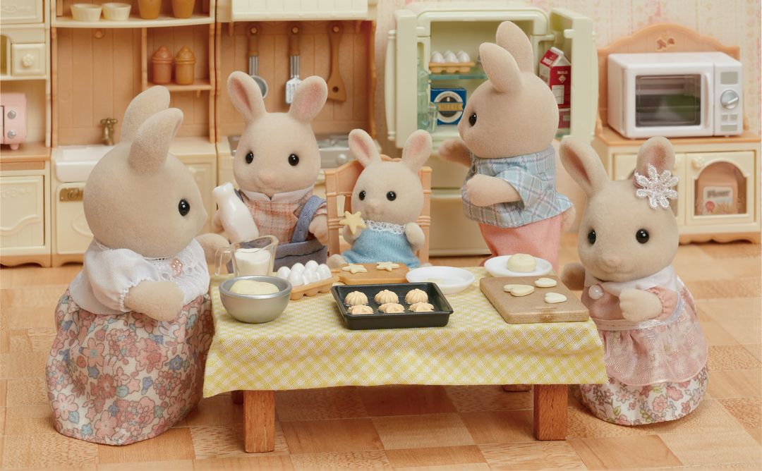Sylvanian Families Milk Rabbit Family