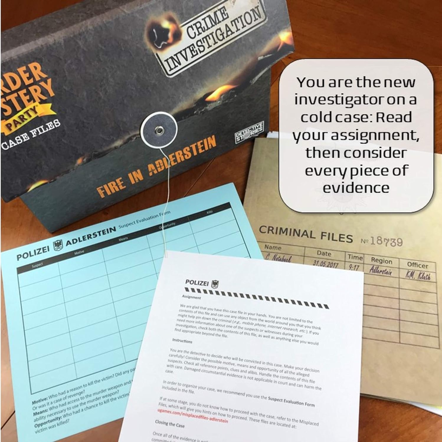 Murder Mystery Case: Fire in Adlerstein Murder Mys