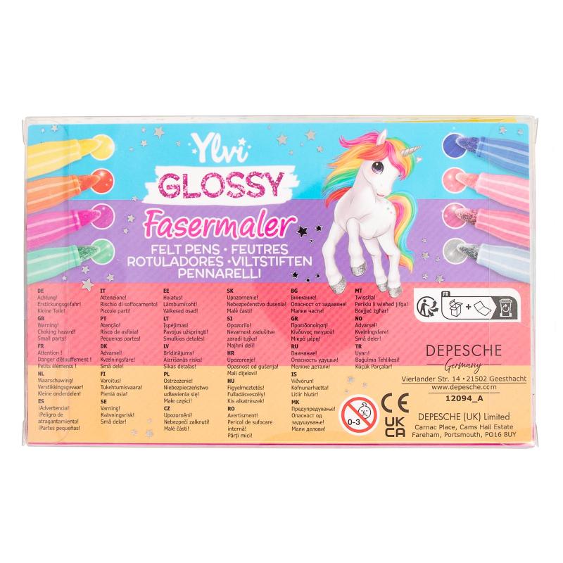 Ylvi Glossy Felt Pen Set
