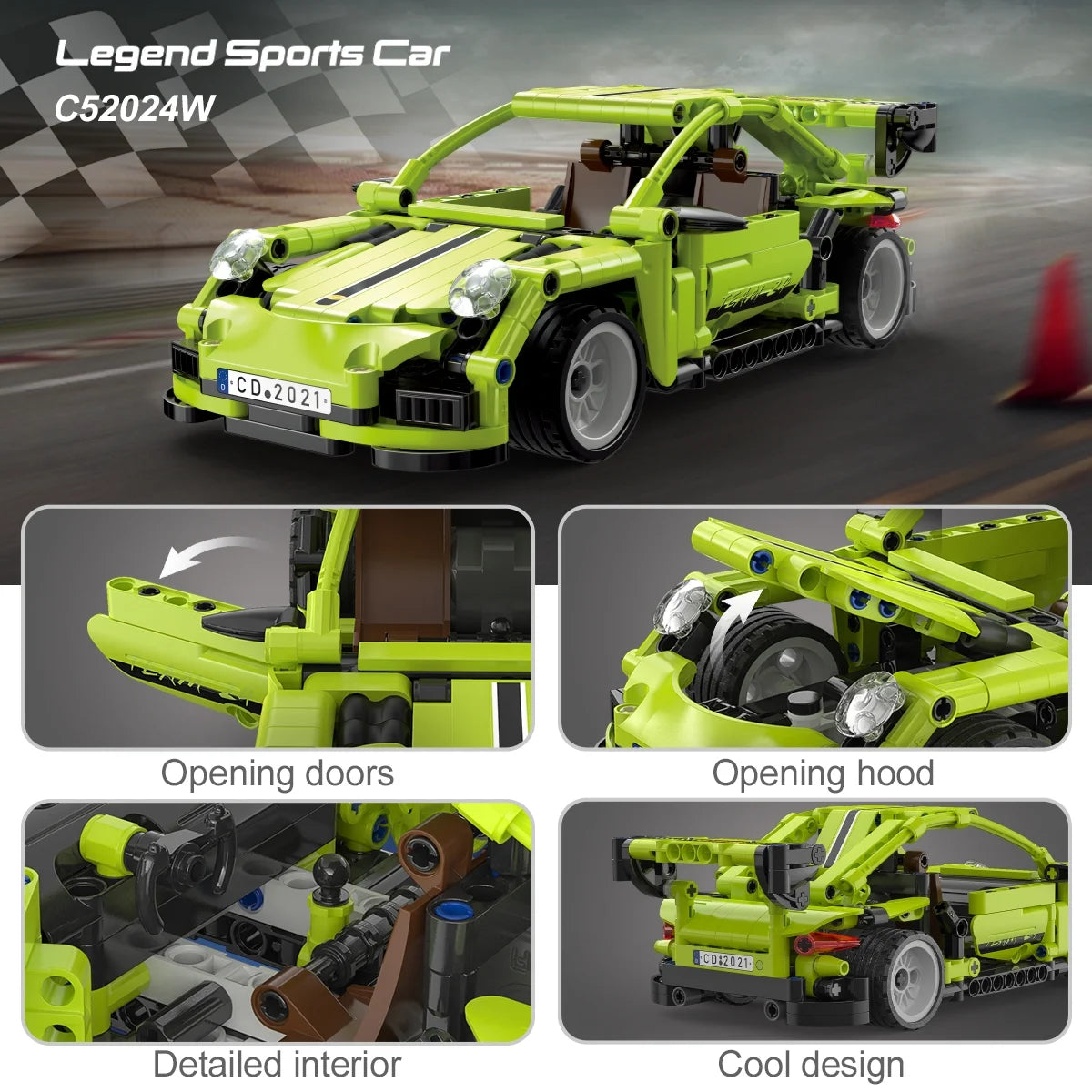 Cada Legends Sports Car 380 Pce Construction Set