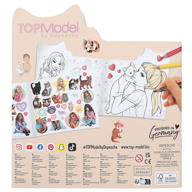 TOPModel Kitty Colouring Book