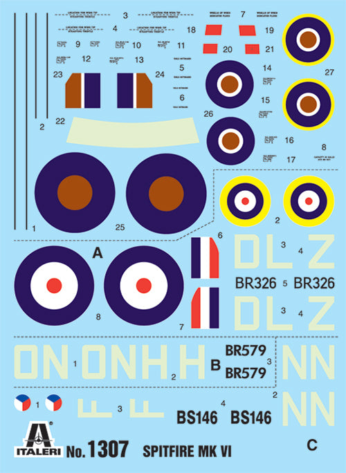 Italeri Spitfire MK VI 1:72 Scale Model Kit