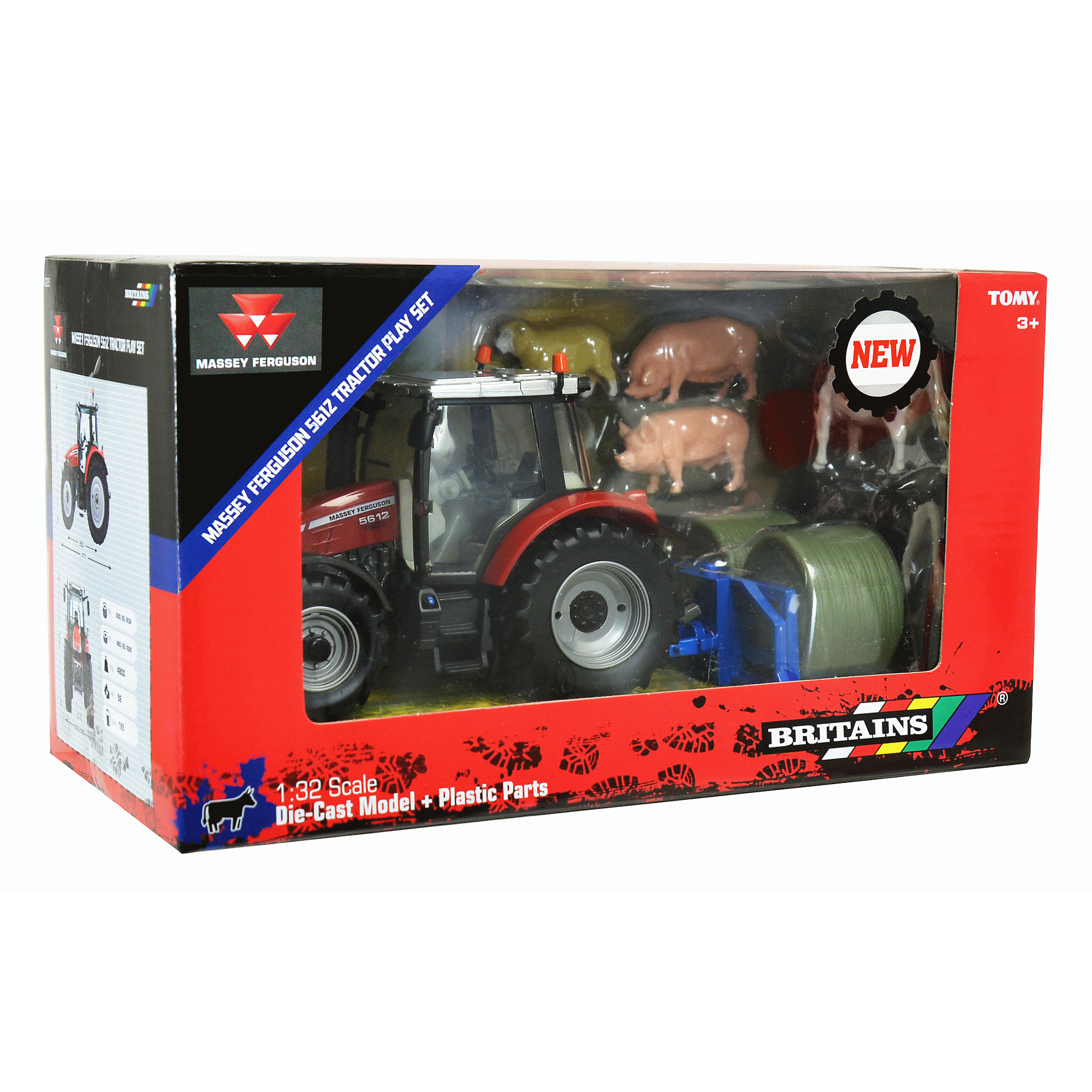 Britains Massey Fergusun 5612 Tractor Playset