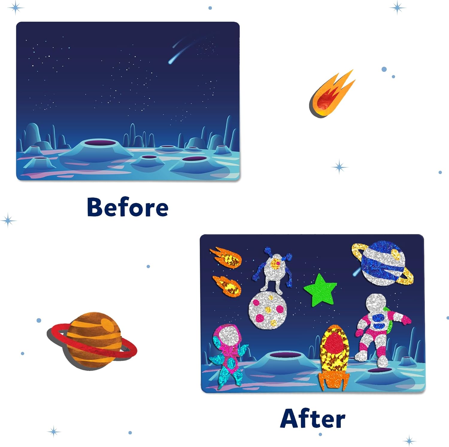 Skillmatics Foil Fun Up In Space Set