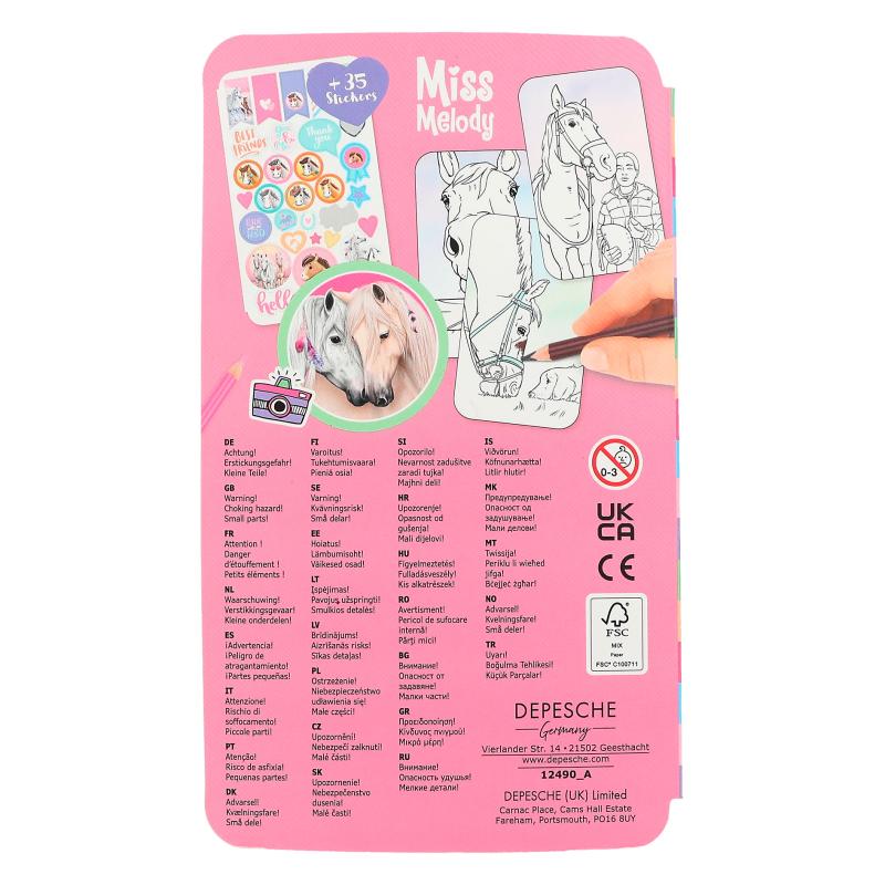 Miss Melody Selfie Colouring Book