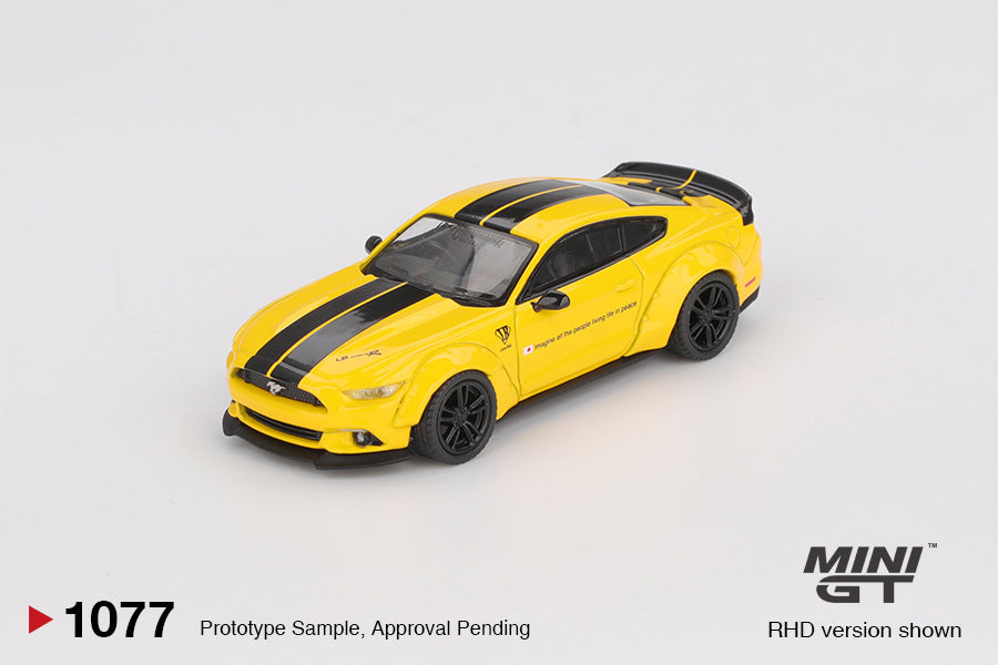 Mini GT LB-WORKS FORD MUSTANG Triple Yellow 1:64 Die Cast