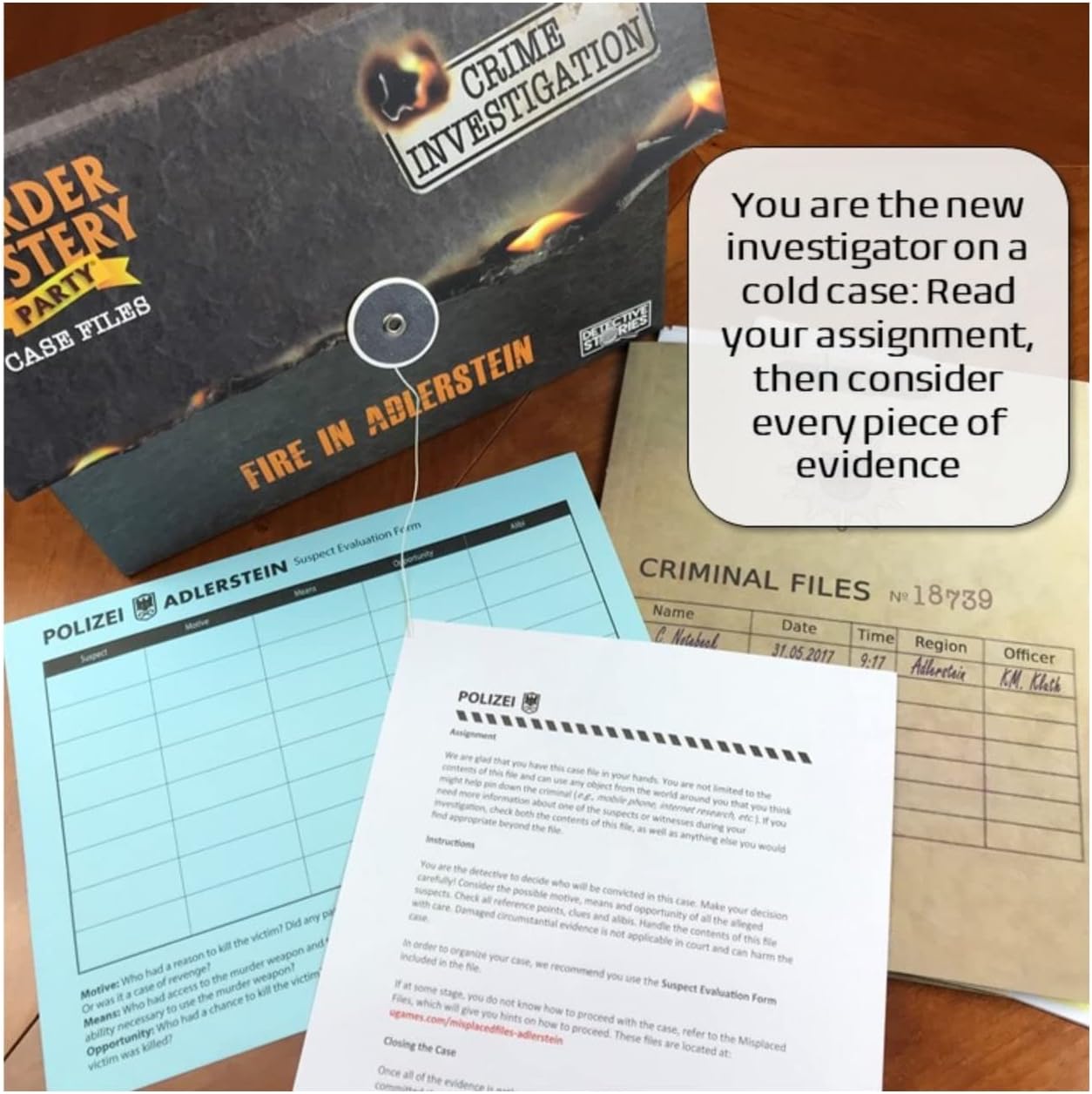 Murder Mystery Case: Fire in Adlerstein Murder Mys