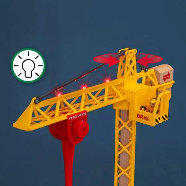 Brio Construction Crane with Lights
