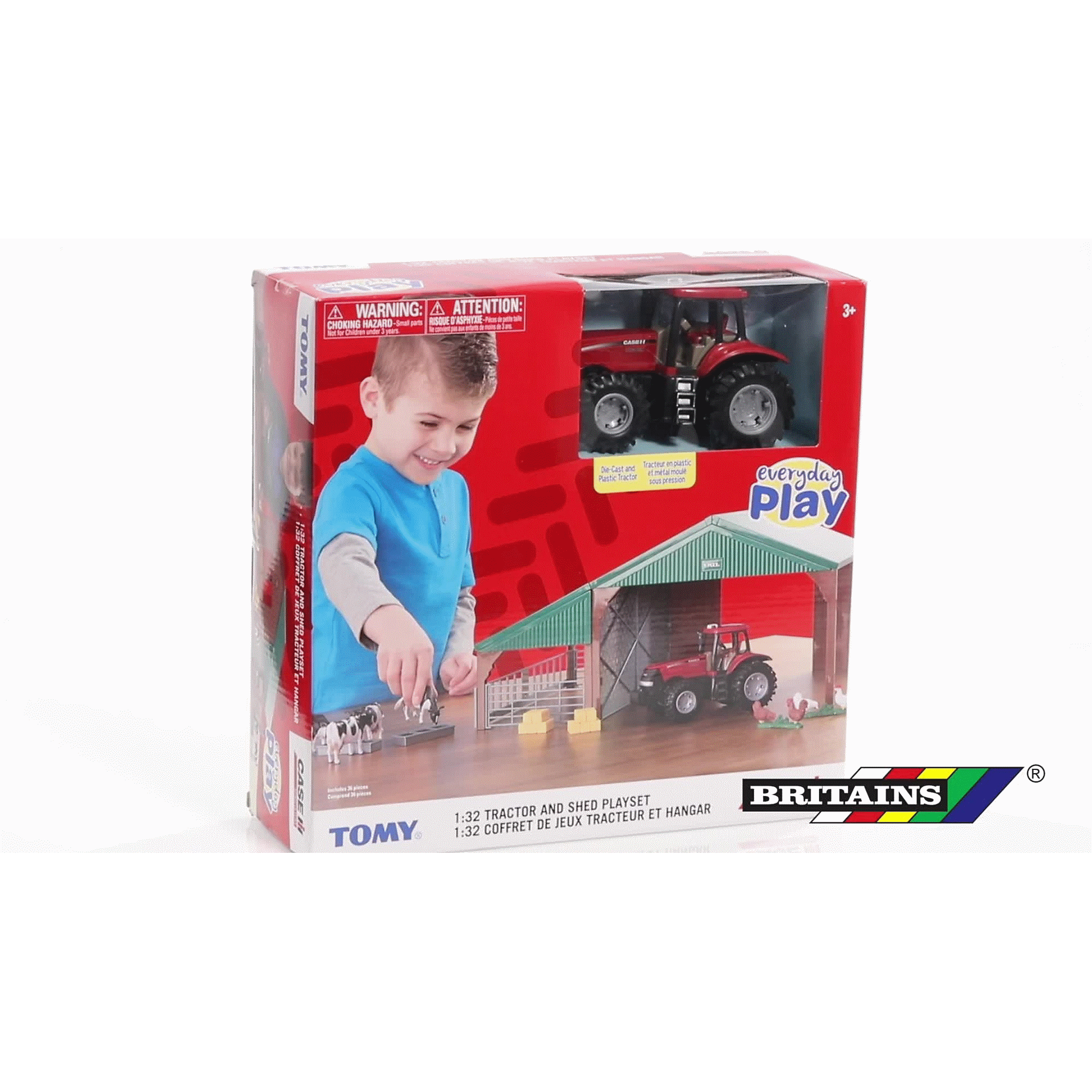 Britains Farm Set & Case Ii Tractor