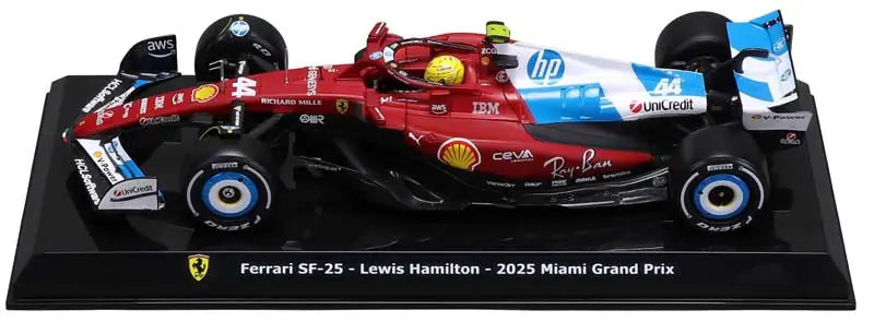 Bburago Ferrari SF-25 Miami GP Lewis Hamilton 1:24 Scale Die Cast Model