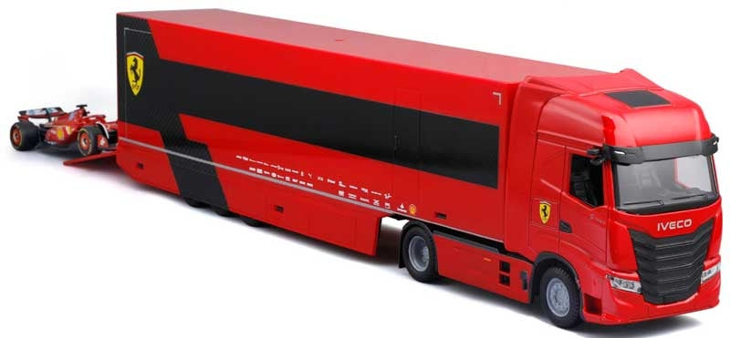Bburago F1 Ferrari Iveco S-Way 570 Racing Transporter With Car