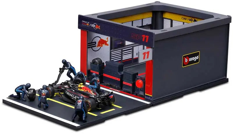 Bburago F1 Red Bull Racing RB20 2024 & Pitt Pass Diorama - Perez