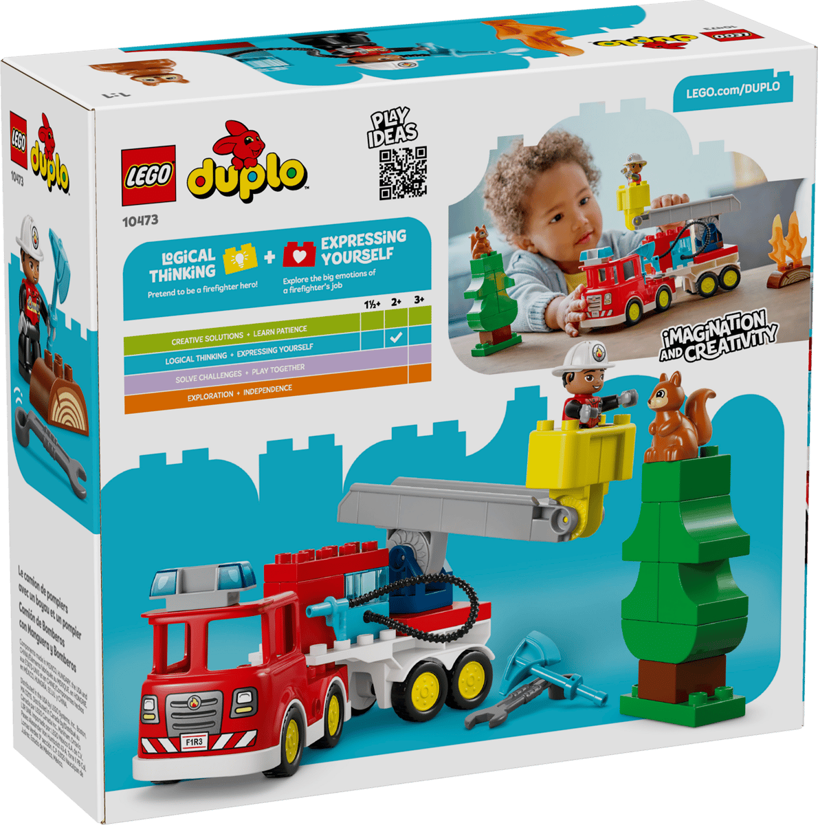 Lego 10473 Fire Truck with Hose and Firefighter