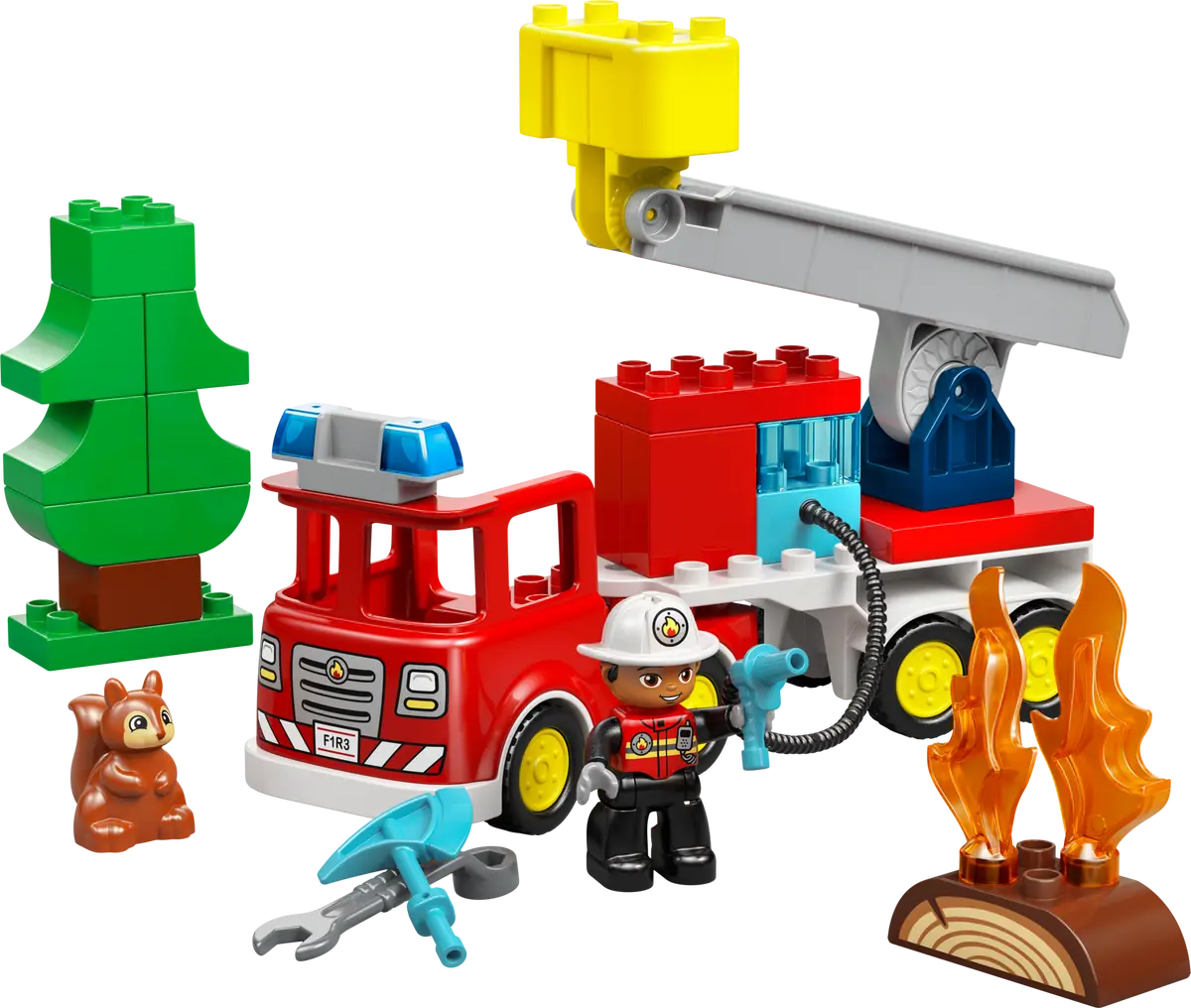 Lego 10473 Fire Truck with Hose and Firefighter