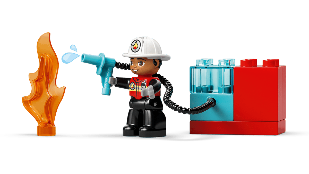 Lego 10473 Fire Truck with Hose and Firefighter