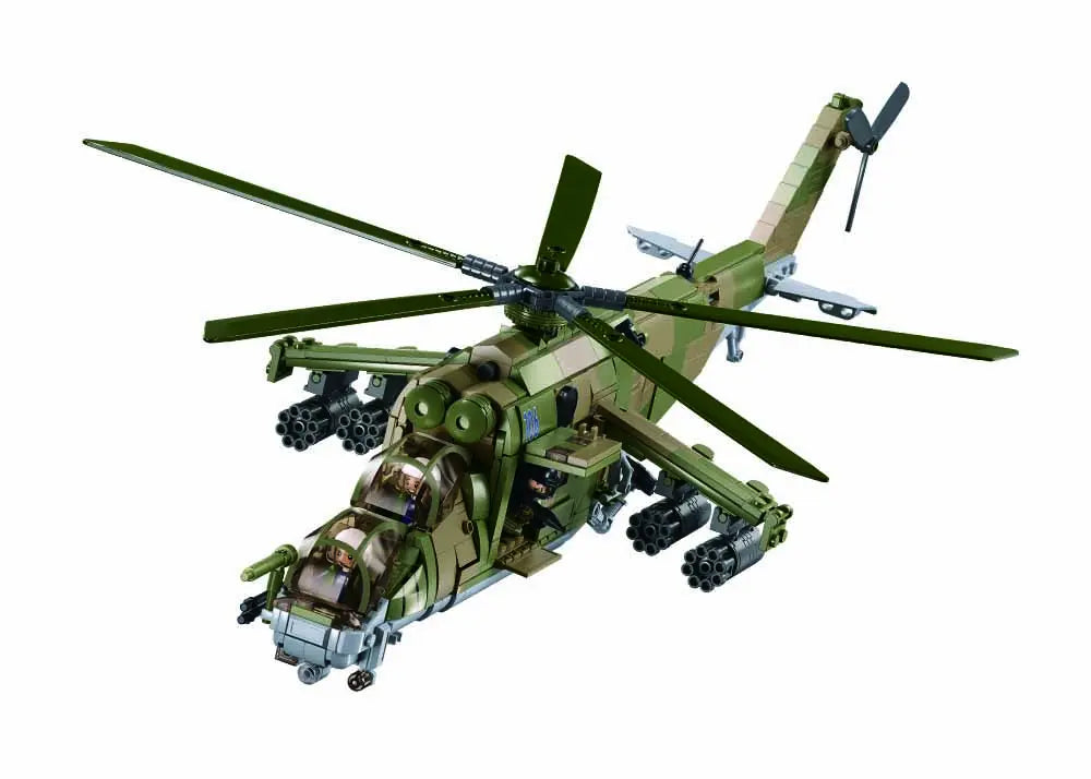 Sluban MI-24S Helicopter Gunship 1:35 Scale Set