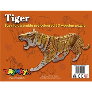 Easy to Assemble Tiger 3D Wooden Puzzle