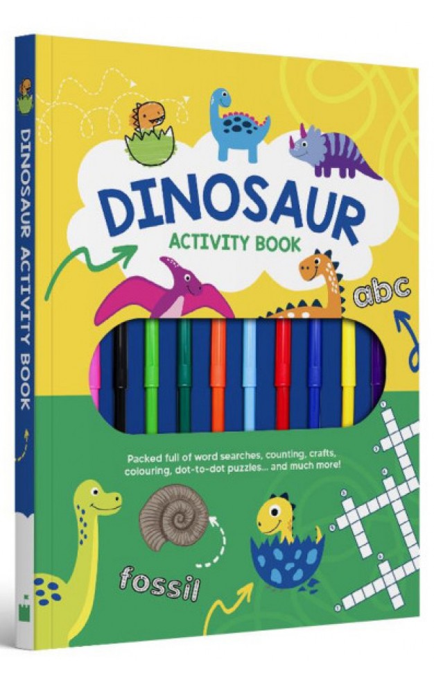 Dinosaur Activity Book With 10 Markers