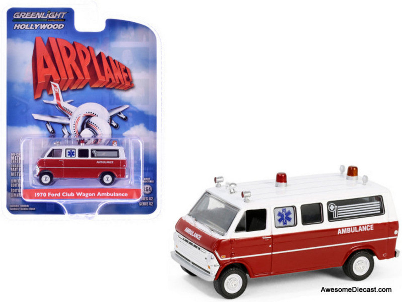 Ford Club Wagon Ambulance 1:64 Scale Die Cast