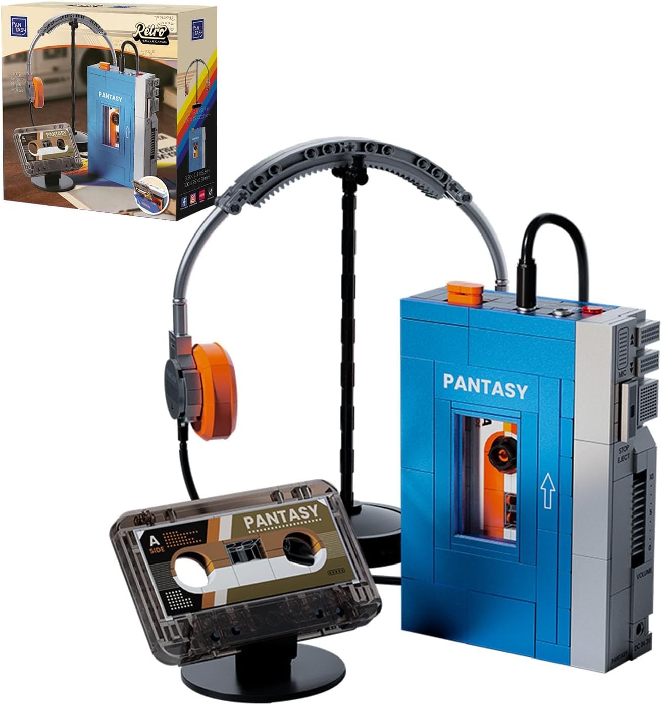 Pantasy Retro Collection: Cassette Player 569 Piece Construction Set
