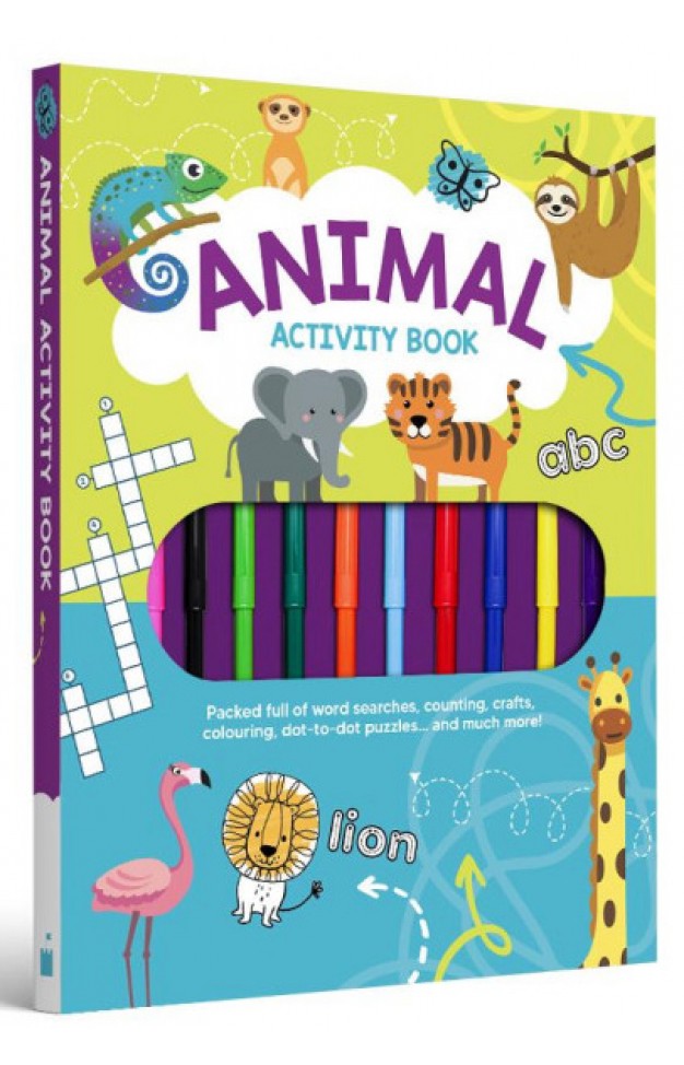 Animal Activity Book With 10 Markers