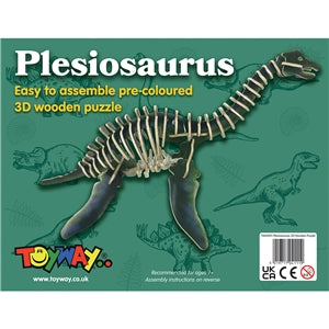 Easy to Assemble Plesiosaurus 3D Wooden Puzzle