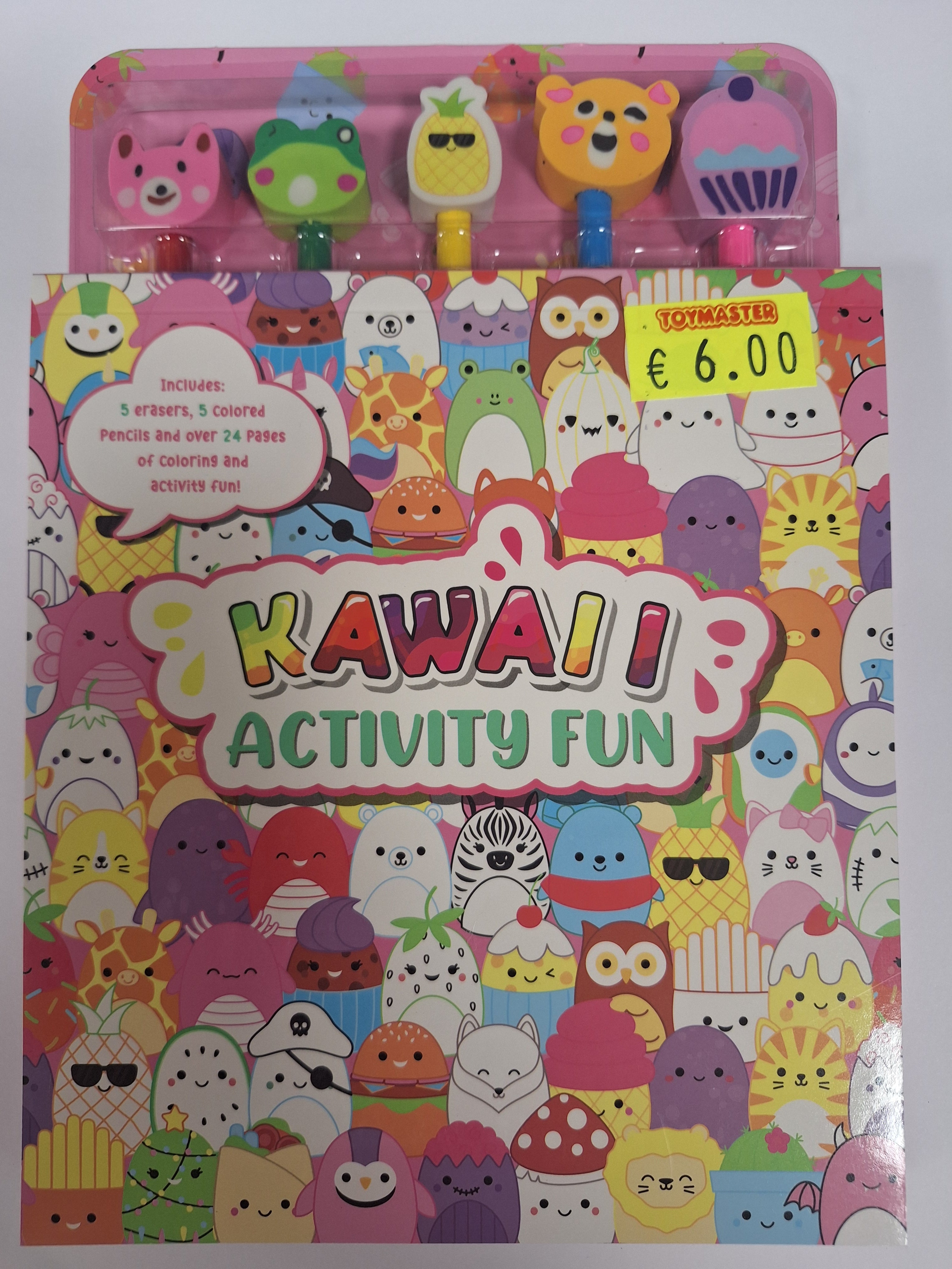 Kawaii Activity Book with Colouring Pencils