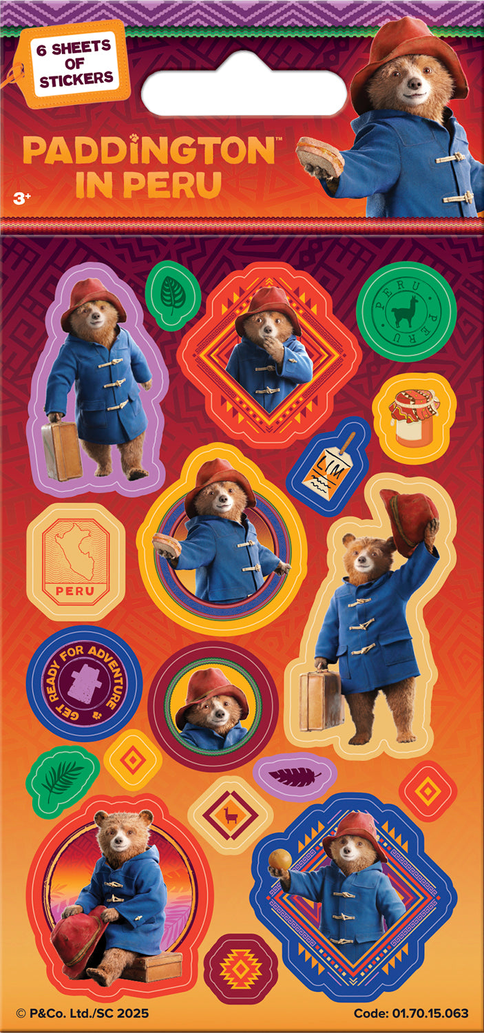 Paddington in Peru 6 Sheet Sticker Pack