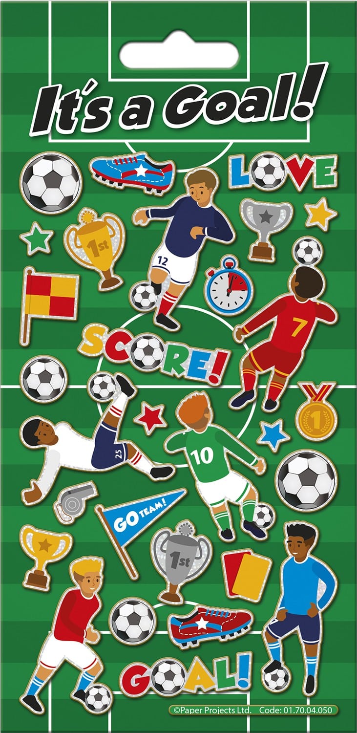 Its A Goal Football Sparkle Stickers