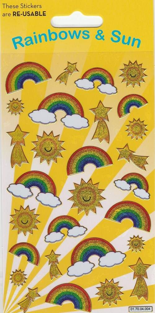 Rainbows & Sun Sparkle Stickers