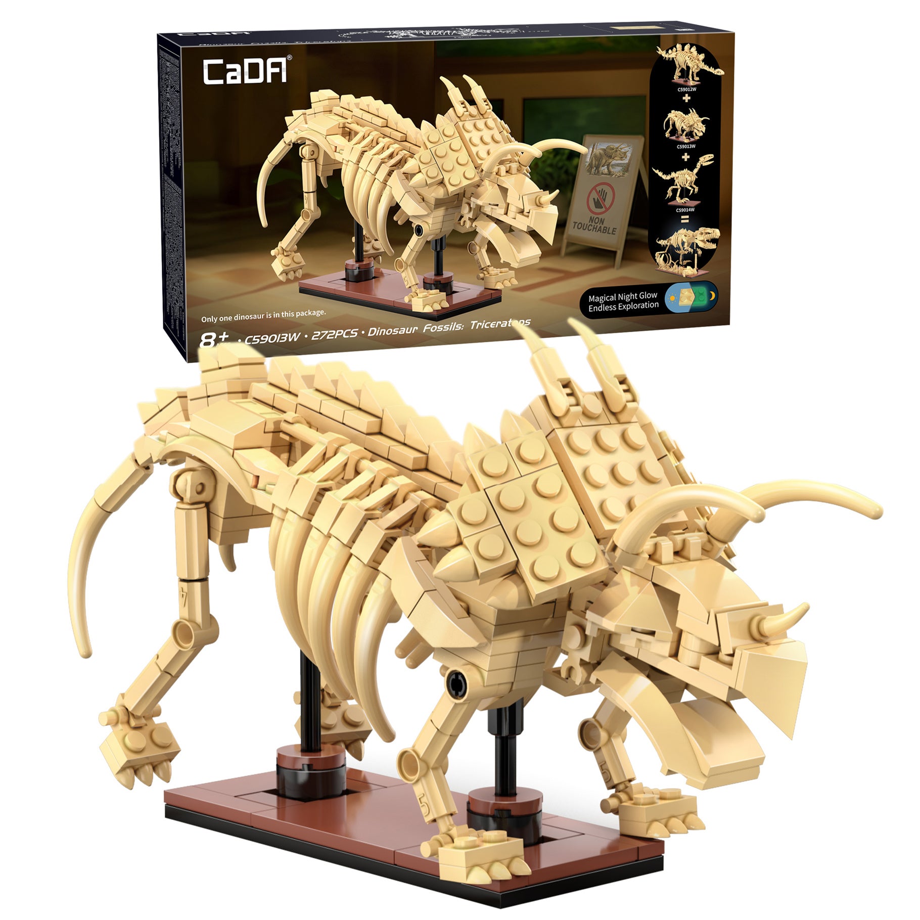 Cada Dino Fossils - Triceratops Construction Kit