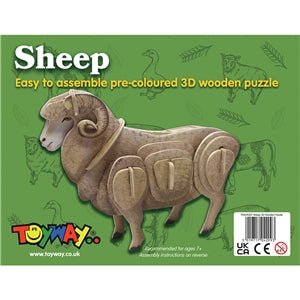 Easy to Assemble Sheep 3D Wooden Puzzle