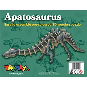 Easy to Assemble Apatosaurus 3D Wooden Puzzle