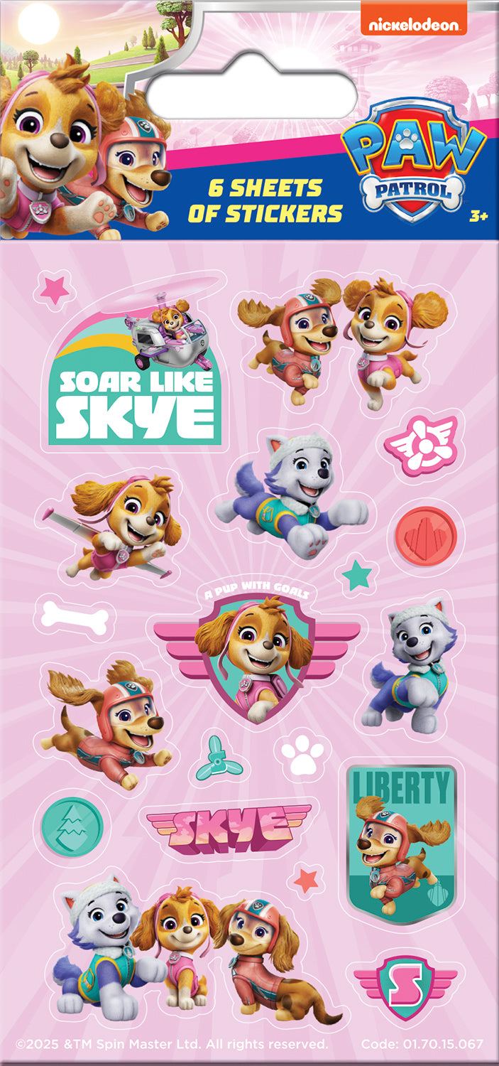 Paw Patrol Girl Power 6 Sheet Sticker Pack