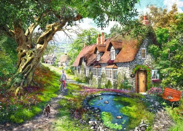 Flower Hill Lane 1000 Piece Jigsaw Puzzle