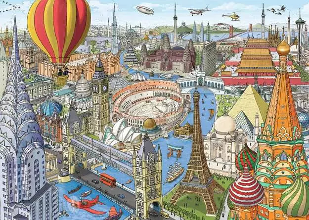 Around the World in 80Days 1000 Piece Jigsaw