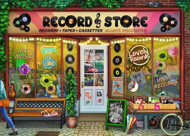 Vintage Vinyl 1000 Piece Jigsaw Puzzle