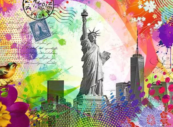New York Postcard 500 Piece Jigsaw Puzzle