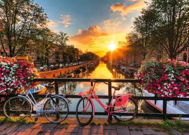 Bicycles in Amsterdam 1000 Piece Jigsaw Puzzle