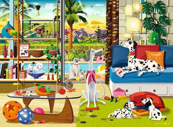 Pets of Palm Springs 500 Piece Jigsaw Puzzle