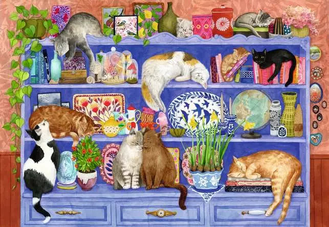 Cats on the Shelf 200 Piece Jigsaw Puzzle