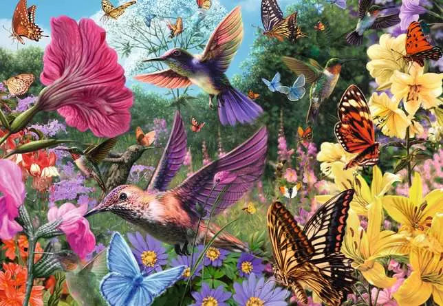 Hummingbirds & Butterflies 200 Piece Jigsaw