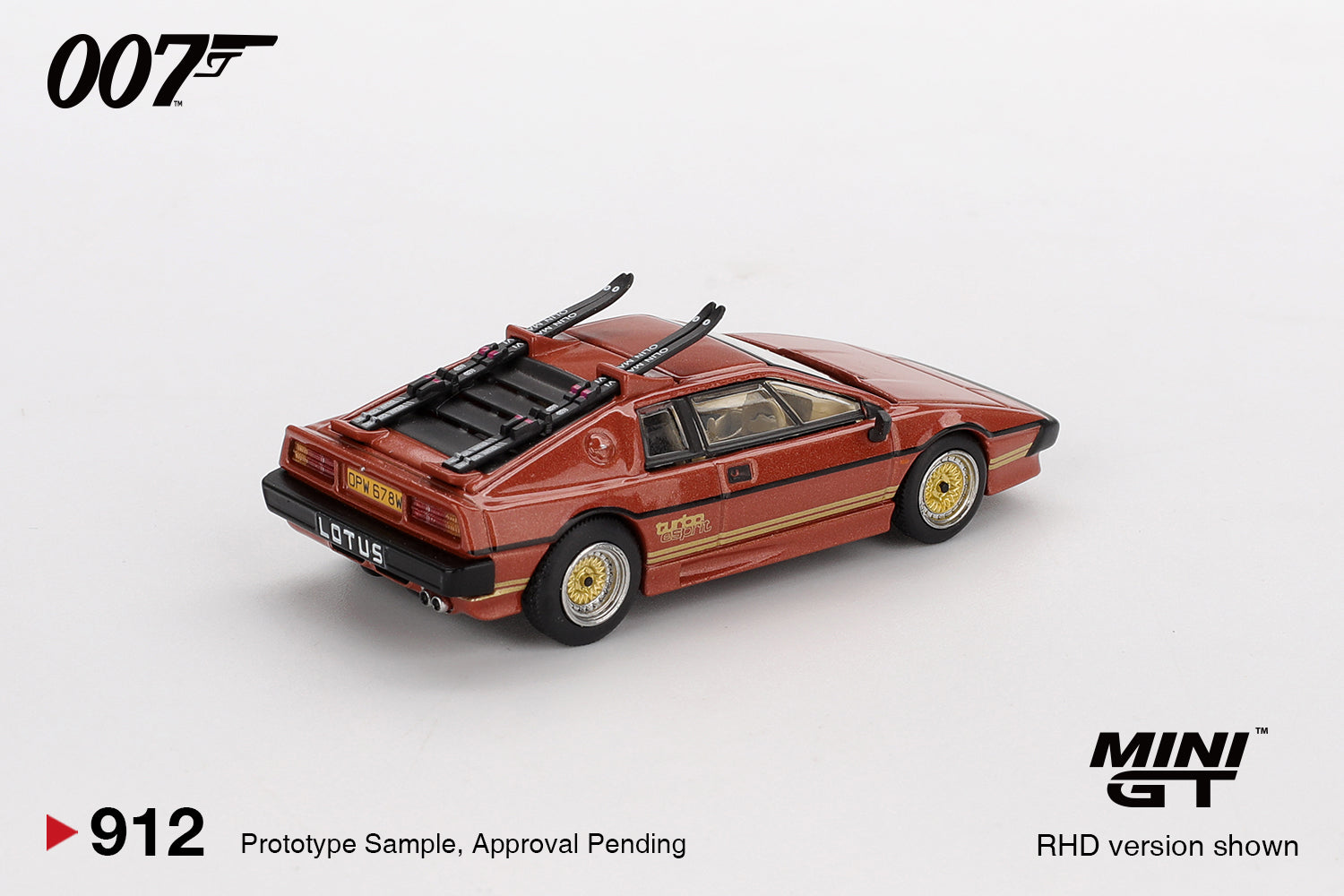 Mini GT Lotus Esprit Turbo Copper Fire Metallic 1:64 Scale