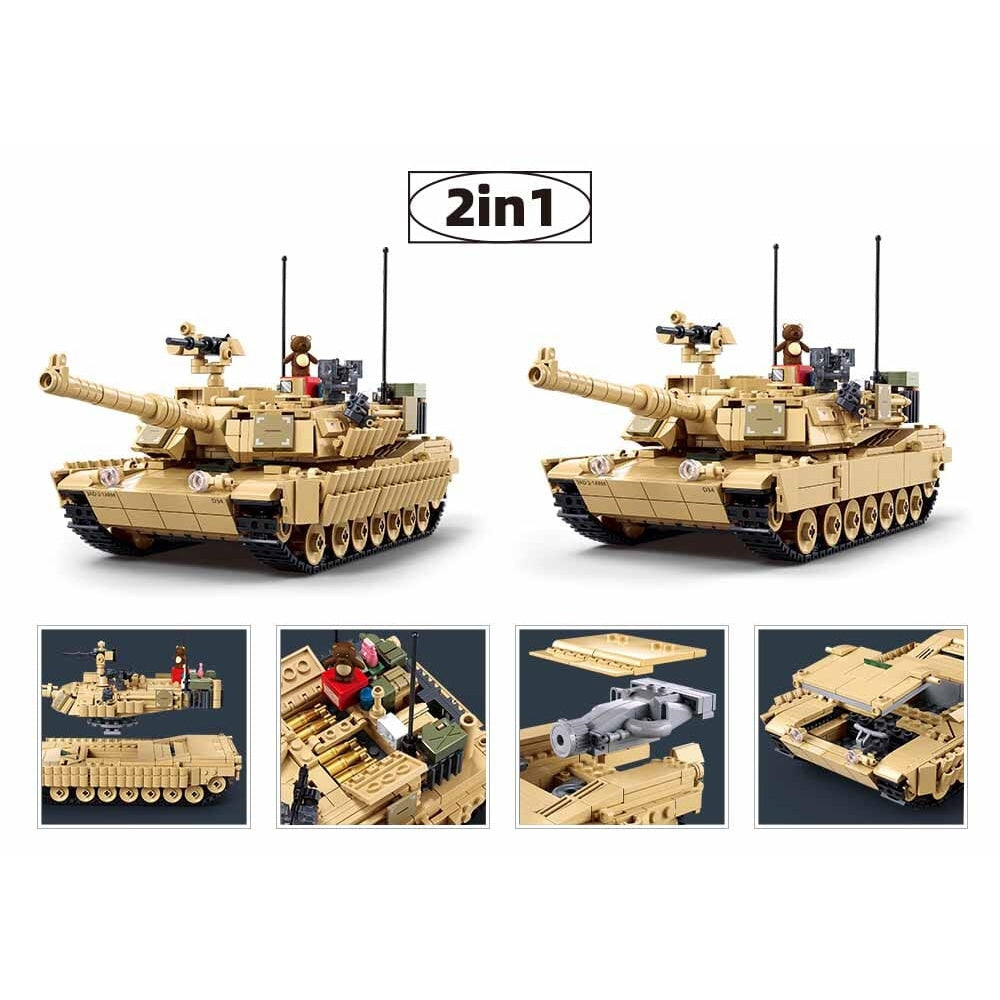 Sluban M1A2 Tusk Main Battle Tank 988 Piece Set