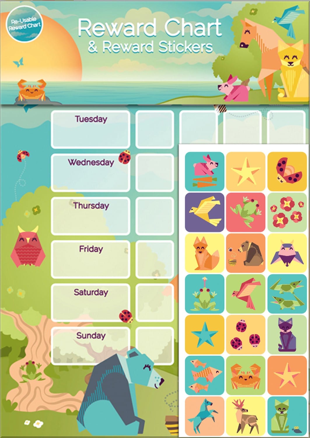 Origami Reward Chart & Stickers
