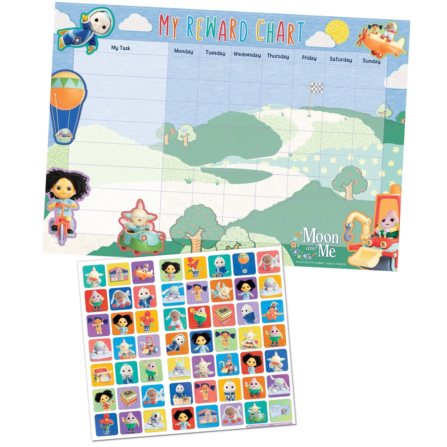 Moon & Me Reward Chart & Stickers