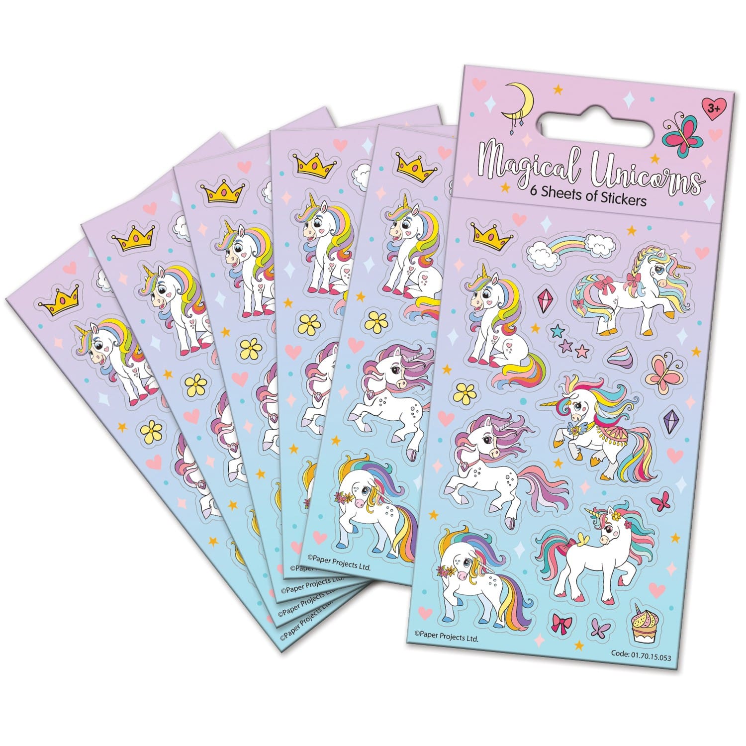 Magical Unicorns 6 Sheet Sticker Pack