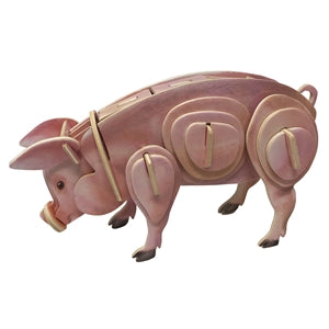 Easy to Assemble Pig 3D Wooden Puzzle
