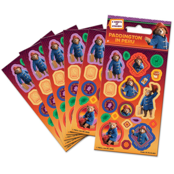 Paddington in Peru 6 Sheet Sticker Pack