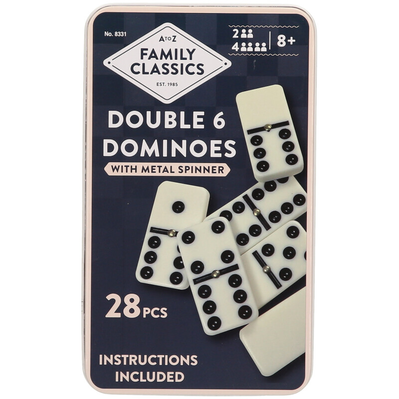 Dominoes Double 6 in Tin